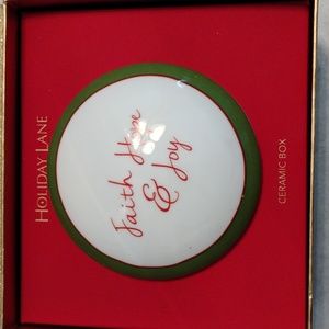Macy's Holiday Lane ceramic box..